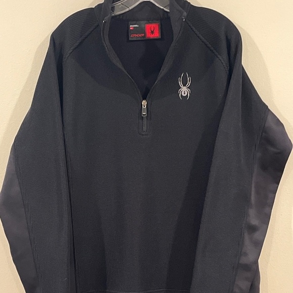 Spyder Other - Spyder Sweater Mens Large Long Sleeve 1/4 Zip Neck Black  Winter Casual Jacket